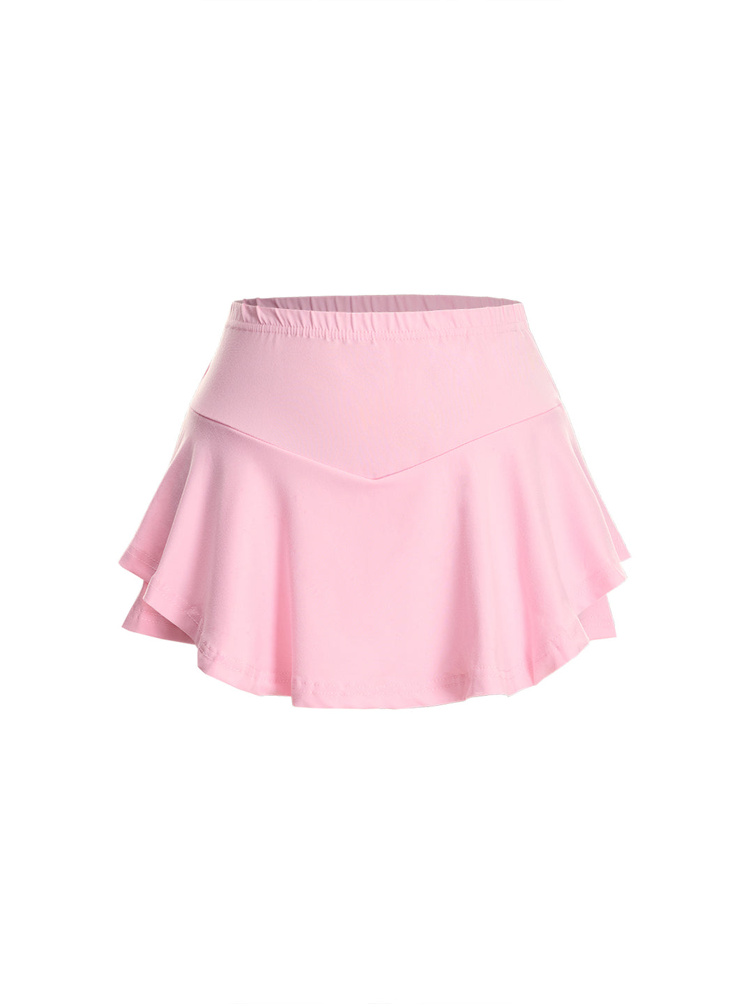2 Packs Casual Sporty A Line Layered Ruffle Mini Women Skort