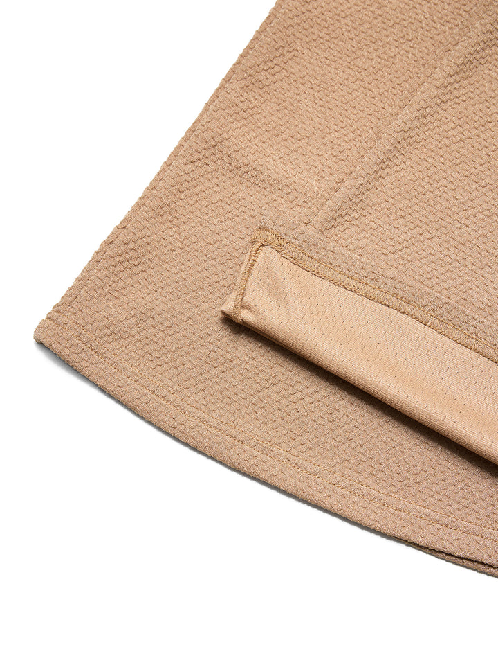 Mujeres de tela de textura plana casual para mujeres acampanadas