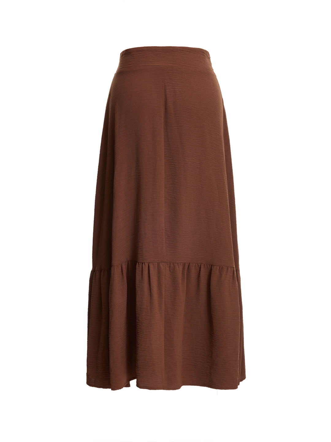 Boho Rucched Waist A Line Ruffle Hem MAXI JURTS -