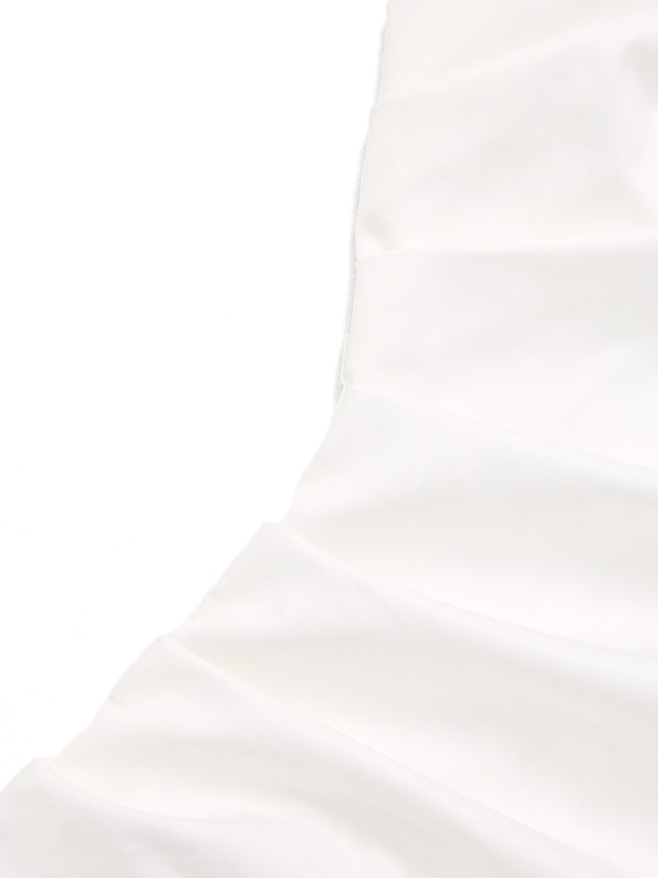 A Line Casual Asymmetrical Ruched Halter Long Women Dress