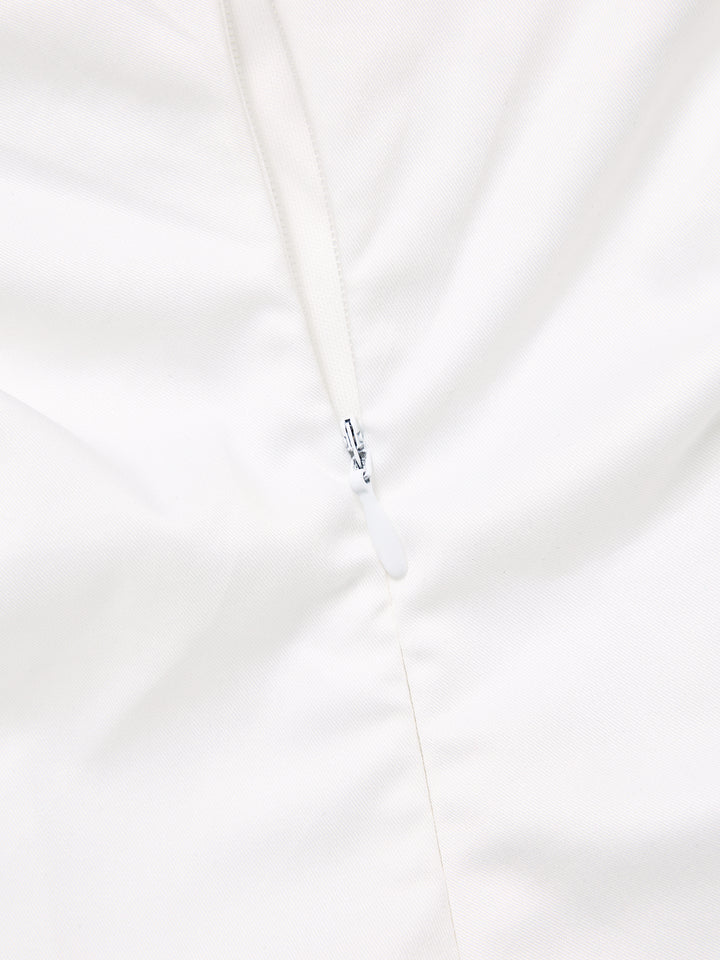 A Line Casual Asymmetrical Ruched Halter Long Women Dress
