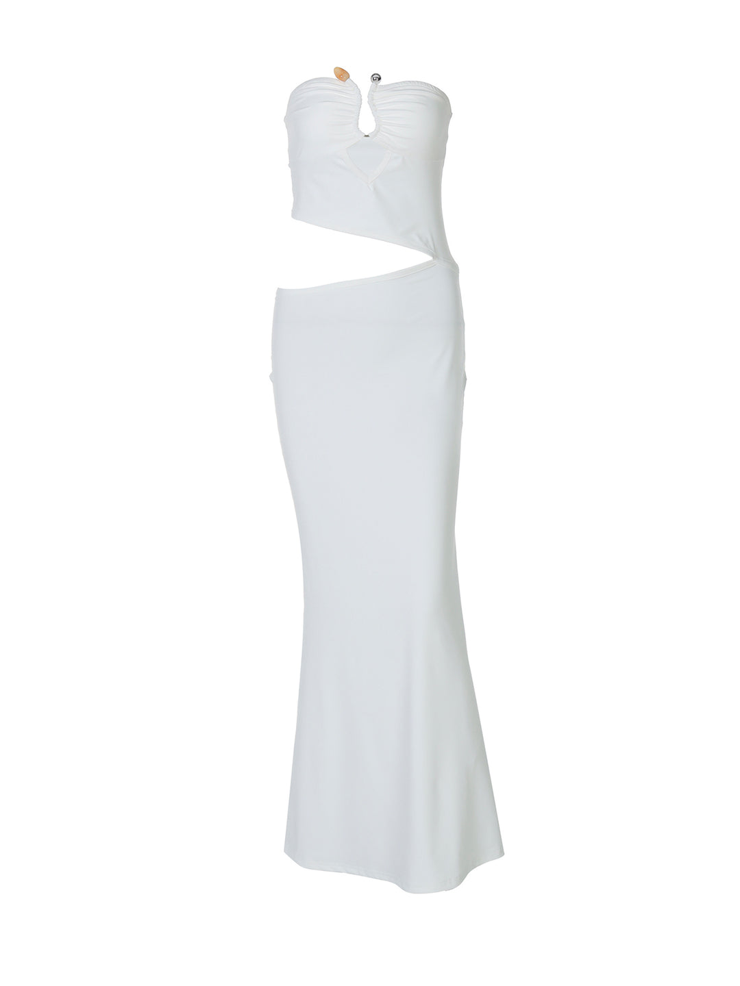 Bandeau Boho asymmetrisch geschnittenes Rund -Midi -Frauen Kleid