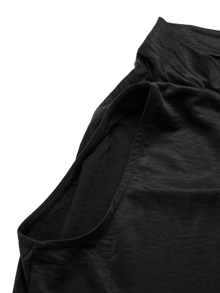 Cami Büro regelmäßige drapierte Cowl Neck gewebte Stoff Frauen Tanktops & Camis