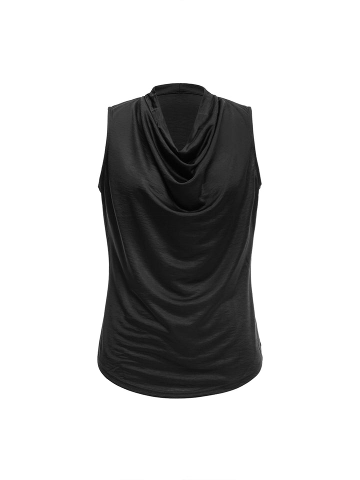 Cami Büro regelmäßige drapierte Cowl Neck gewebte Stoff Frauen Tanktops & Camis