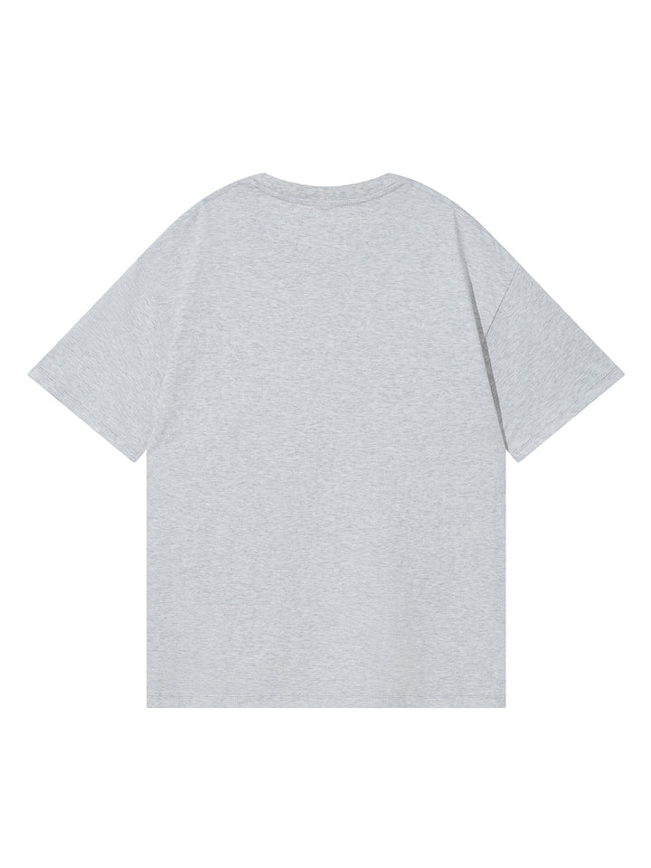 Leglische Tomaten/ Cowboy/ Fußball -Slogan/ Blumengrafik gedruckt runden Hals kurzärärmische Baumwolle übergroße graue T -Shirt