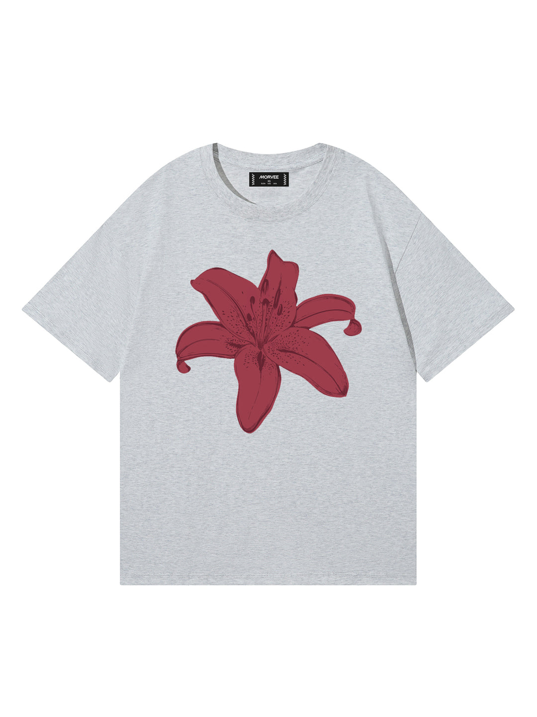 Leglische Tomaten/ Cowboy/ Fußball -Slogan/ Blumengrafik gedruckt runden Hals kurzärärmische Baumwolle übergroße graue T -Shirt