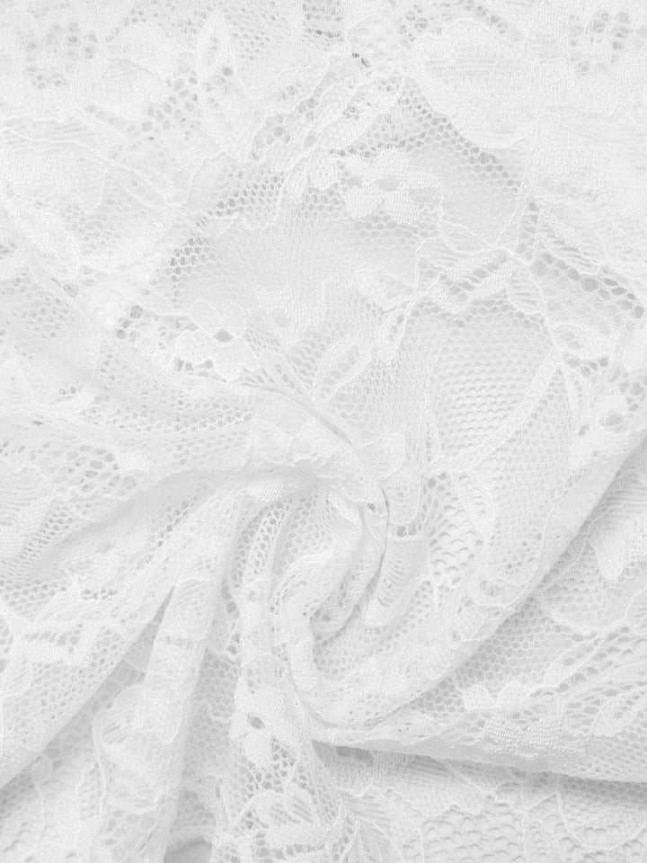 Boho Floral Ruffle V Campana de cuenca de cuello