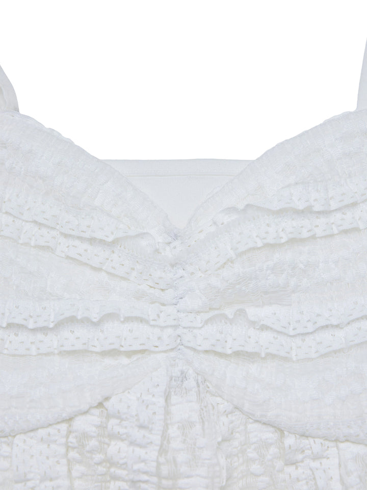 Cami Casual Frill Sweetheart Women Tank Tops & Camis