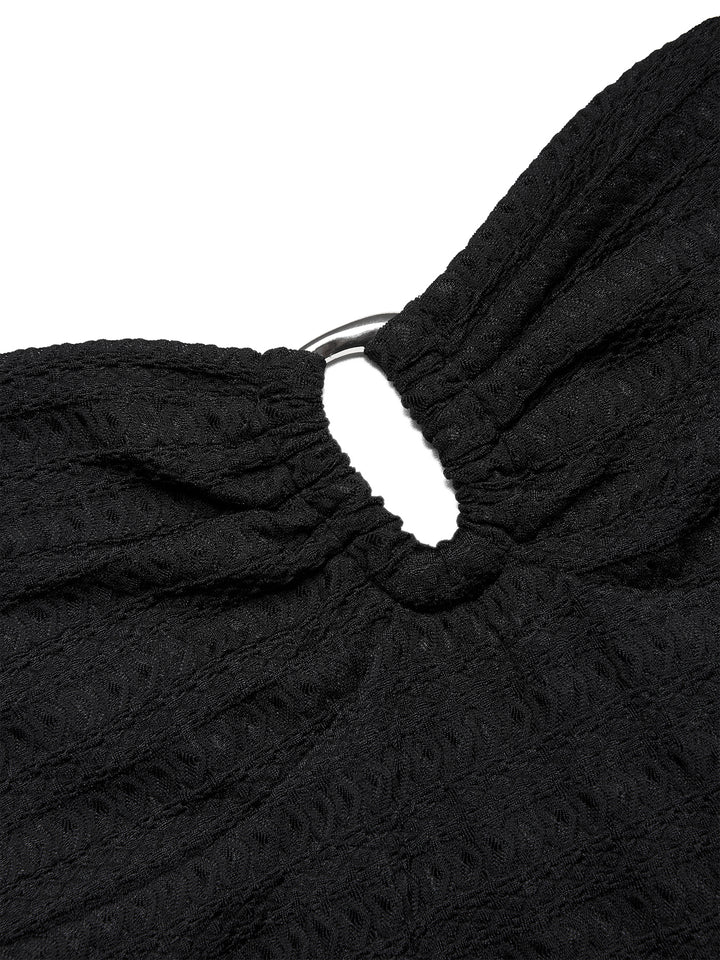 Boho Plain Ruched Brasing Nalter Cami Tops