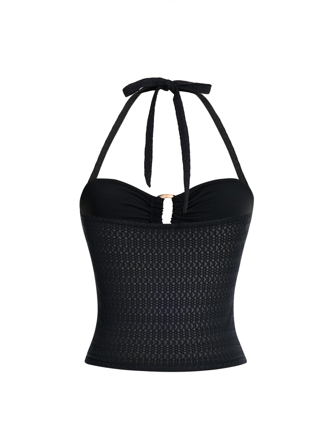 Boho Plain Ruched Brasing Nalter Cami Tops